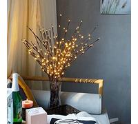 Jenivaint Branche Lumineuse LED Pliable pour Décoration de Vase, 76,2 Cm, 20 LED à Piles, Blanc Chaud, Guirlande Lumineuse d'intérieur pour Centres de Table, Maison, Mariage, Noël (comme montré)