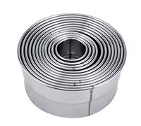 Jenivaint Emporte-Pièces Ronds en Inox, 12 Pièces Tailles Variées 2,5 à | Acier de qualité Supérieure 304, Résistant à la Rouille, pour la Cuisson de Biscuits, Pâte, Gâteau Mousse, Pizza, Emballage