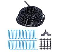 Jenivaint Kit D'irrigation Goutte à Goutte, Système de Tuyau D'arrosage | Ensemble de Goutteurs à Sortie D'eau Uniforme, Raccords en Plastique pour Pots de Fleurs, Plantes en Pot, Semis, Serre et