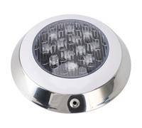 Jenivaint Lumière de Piscine Submersible, Lumière de Piscine LED sous-Marine en ABS 24 V 3000 K Chaude 8,46 Pouces Conception Encastrée pour Creusée, Bain à Remous, Bain d'étang de Spa (12W)