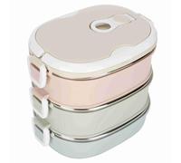 Jenivaint Lunch Box Portable (Trois couches) | Boîte à déjeuner Portable avec verrou de sécurité pour les voyageurs, poignée Portable, qualité alimentaire, PP, travailleurs