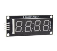 Jenivaint Module D'affichage LED à 4 Chiffres 7 Segments, 0,56 Pouce | Lecture du compteur de minuterie d\'horloge, puce de pilote TM1637, prise en charge de la bibliothèque 5 V, montage sur