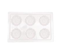 Jenivaint Moule à Gelée, Moule à Gâteau en Mousse de Pudding à 6 Cavités avec Motifs, Plat de Cuisson Antiadhésif, pour la Fabrication de Mini Tartelettes au Chocolat et aux Bonbons (KLAT001)