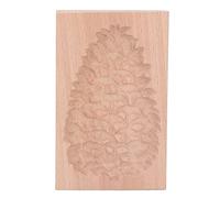 Jenivaint Moule à Tampons à Biscuits en Bois, Presse à Biscuits en Bois de Hêtre avec Motif sculpté en Moulin à Vent, Outil de Gaufrage Réutilisable, Conception Portable Lisse pour, Muffins, (Pomme