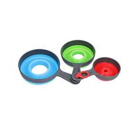 Jenivaint Paquet de 3 Entonnoirs Pliants en Silicone, Ensemble de 3 avec Couleurs et Tailles pour le Transfert D'huile de Cuisine