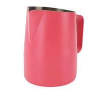 Jenivaint Pichet à Mousse de Lait, Pichet à café en Acier Inoxydable 304 450 Ml avec Poignée Ergonomique, Bec Verseur, Tasse Mousseur Rose pour la Préparation de café et de Latte à la Maison (Rose