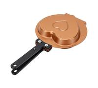 Jenivaint Poêle Double Face en Forme de Cœur, Cuisson Double Face | poêle antiadhésive double face pour œufs Cuisson double face Deux surfaces de cuisson indépendantes Cuisson des œufs