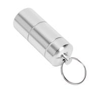 Jenivaint Porte-clés en Métal étanche, Tube de Rangement en Aluminium avec 2 Compartiments, Sifflet d'urgence, Joint IPX6 pour Randonnée, Camping, Voyage, EDC