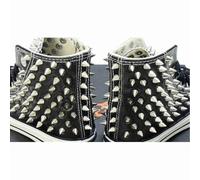 Jenivaint Rivets en Forme de Cône Goujons à Visser en Métal Argenté 100 Pack 7 X 7 X 10 Mm pour l'artisanat du Cuir Réparation de Ceinture Veste Décoration DIY Style Punk (Métal)