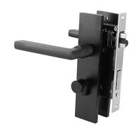 Jenivaint Serrure de Porte de Chambre à Coucher, Serrure à Poignée en Aluminium avec Roulement et Clés, Tour de Pouce Réversible pour Portes en Bois de 3,5 à 4,5 Cm, Utilisation Intérieure de la