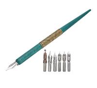 Jenivaint Set de Stylo Plume, Stylo Calligraphie, 6 Plumes, Poignées en | Kit de Calligraphie avec Plumes Interchangeables, Débit Fluide, Prise en Main Confortable