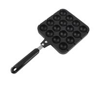 Jenivaint Takoyaki Plaque en Fonte Antiadhésive Gril | Moule à Crêpes Rond, Compatible Cuisinière à Gaz et Four électrique, Poignée Ergonomique, Nettoyage Facile, 4 Aiguilles à