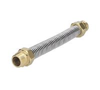 Jenivaint Tuyau ondulé en Acier Inoxydable, Filetage Mâle G3/4 pour Tube de | Acier Inoxydable 304, Raccord en Cuivre, Pression . 1,6 MPa, -20 °C à 150 °C, pour Ventilo-convecteur et chauffe-eau.
