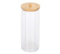 Jenngaoo Boite à Coton Tige, Distributeur Boite Coton Tige en Acrylique, étui de Rangement de Coton-Tige Acrylique Transparent, Porte Coton Tige pour Cosmétiques, Boules Coton, Tampons