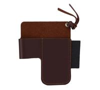Jenngaoo Fourreau Ceinture en Cuir, Pochette Multifonction Porte Outil avec Pince pour Lampe Torche Stylo, Trois Pochettes Stockage Organisation, Accessoire Travail Extérieur