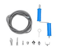 Jenngaoo Furet de Canalisation avec Adaptateur Perceuse Flexible | Tête De 4 Lames Spirale Et C Pour Obstructions Tenaces