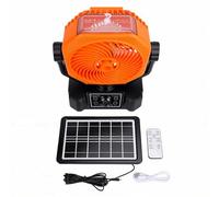 Jenngaoo Ventilateur Camping Solaire Brumisateur Avec Lampe LED | Panneau Solaire 3 5W Recharge Continue Autonomie Prolongée Réservoir 180ml Brumisation Fine