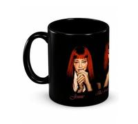 Jennie Tasse Ruby | Tasse à café en céramique noire avec motif album Ruby Solo | Environ 330 ml | Passe au lave-vaisselle | Cadeau pour les fans de Blinks, les fans de K-Pop, les fans de musique et