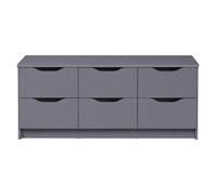 JENNY - Commode 6 Tiroirs Coloris Anthracite