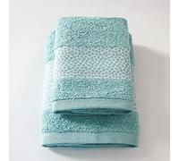Jenny Sesal Lot de 1 Serviettes Miriam avec Volants en Jacquard, Lot de Deux Serviettes de Bain Visage et invité Dimensions : Visage : 50 x 100 cm. Invité 38 x 58 cm. Doux au Toucher (Verdin)