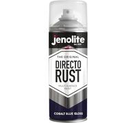 JENOLITE Directorust Bombe Peinture Brillante | BLEU COBALT | 400ml | Peinture Aérosol Anti-Rouille Pour Métal | Peinture Aérosol Brillante Multi-Surfaces Pour Bois, Métal, Plastique | RAL 5013