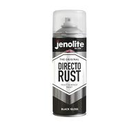 JENOLITE Directorust Bombe Peinture Brillante | NOIR | 400ml | Peinture Aérosol Anti-Rouille Pour Métal | Peinture Aérosol Brillante Multi-Surfaces Pour Bois, Métal, Plastique | RAL 9005