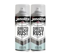 JENOLITE Directorust Peinture aérosol finition satinée | Bleu canard | 2 x 400 ml | Peinture aérosol antirouille directe pour métal | Peinture multi-surfaces tout-en-un pour métal, bois, plastique
