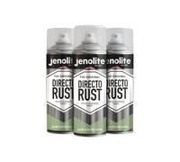 JENOLITE Directorust Peinture en aérosol finition satinée | VERT SAUGE | 3x400ml | Peinture antirouille pour métal | Peinture en aérosol multi-surfaces : métal, bois, plastique | RAL7494C