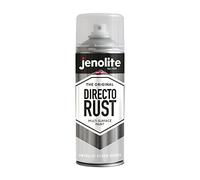 JENOLITE Directorust Peinture en aérosol métallisée brillante | ARGENT | Peinture multi-surfaces | Apprêt, sous-couche et finition tout-en-un | 400 ml