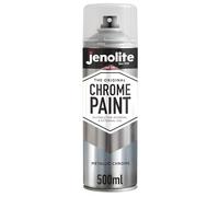 JENOLITE Lot of 1 chrome paint bombs | 500ml | Peinture aerosol lisse argenté métallisé | Multi-surface chrome paint for metal, wood, plastic, ceramic | Pour interior and exterior