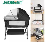 JEOBEST 104*52*103-115cm Berceau Cododo pour Bébé de la naissance à 3 ans, Lit évolutif pour bébé, Lit pliable pour bébé