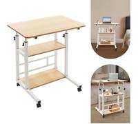 JEOBEST Bureau Debout, Table D'appoint Mobile À 2 Niveaux, Hauteur Réglable de 63 À 91 cm, pour Les Zones de Réception