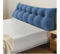 JEOBEST Grand Coussin Cale Triangulaire pour Tête de Lit, Coussin de Lecture, Dossier de Taille, 200 x 50 x 20 cm