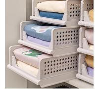JEOBEST Lot de 3 Organisateur Armoire Vetement Placard Rangement Boite Rangement Armoire Vetement Organisateur Placard 33.5*43*42cm