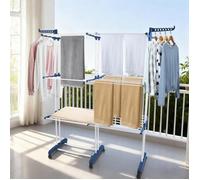 JEOBEST Séchoir à Linge Extensible Tour de Séchage 3 Niveaux Pliable Étendoir Vertical Multifonction pour Intérieur Extérieur