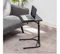 JEOBEST Table d'appoint pliante pour canapé - 43*43*58-69cm - Plateau inclinable - Table d'ordinateur portable