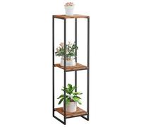 JEPRECO 46" Tall Plant Stand Indoor, 3-Tier Modern Plant Shelf, Corner Flower Pot Holder Organizer for Living Room Balcony Patio Garden (Rustic Brown)