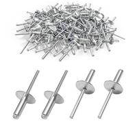 Jerhyun 120 Pièces Rivet Pop, Rivets Aveugle en Aluminium, 4.8x16x16mm | Rivet Pop Applicable Appareils Électroménagers, Véhicules Moteur et Équipements Mécaniques