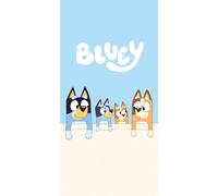 Jerry Fabrics Bluey Bingo Serviette de plage pour enfants Cadeau 70 x 140 cm Bleu