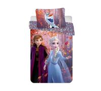 Jerry Fabrics Disney La Reine des Neiges 2 Parure de lit Housse de Couette 140 x 200 cm et sa taie 70 x 90 cm 100% Coton