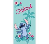 Jerry Fabrics Disney Stitch Serviette de plage et de bain - 70 x 140 cm | Serviette en coton douce et absorbante pour enfants | Motif Lilo et Stitch vif | Parfaite pour la plage, la piscine ou le bain