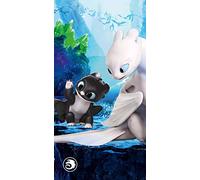 Jerry Fabrics Drap de plage imprimé Dragons 70 x 140 cm Coton