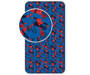 Jerry Fabrics Draps ajustés pour Enfants, Homme araignée, Coton, Bleu foncé, 200x90x25 cm