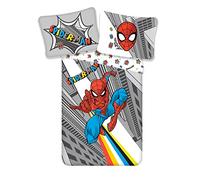 Jerry Fabrics Marvel Spiderman Lot de 2 draps en Lin 2 pièces Taille : 140 x 200 cm, 70 x 90 cm, 100% Coton, Multicolore