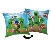 Jerry Fabrics Minecraft Creeper Rush Coussin décoratif 40 x 40 cm Steve Alex