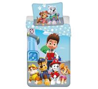 Jerry Fabrics Parure de lit pour enfant Paw Patrol Ryder Chase Marshall Rubble Skye Everest Liberty Chiens Animaux 140 x 200 cm + Taie d'oreiller 70 x 90 cm 100 % coton