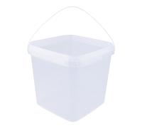 Jerrycanshop - Seau avec couvercle 8,7 l - 100 % étanche à l'air et aux liquides - Convient pour les aliments - Seau de stock - Seau en plastique avec poignée - Vide - Seau carré - Sans BPA - Naturel