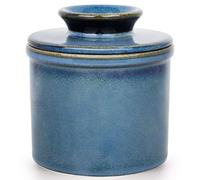 Jersinwei Beurrier français refroidi par eau avec ligne d'eau en céramique pour beurre à tartiner - Bleu