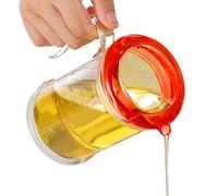 Jeruytgh Distributeur d'huile de cuisine 400 ml anti-goutte de qualité | Bouteille d'huile de cuisson transparente pour maison, comptoir, armoire, restaurant, barbecue, friteuse à air