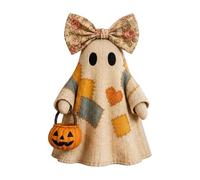 Jeruytgh Fantôme en Tissu Vintage | Figurine Lumineuse LED Effrayante | Fantômes en Tissu et Seau - pour Maison Bureau Salon étagère Manteau Centre de Table entrée Plateau